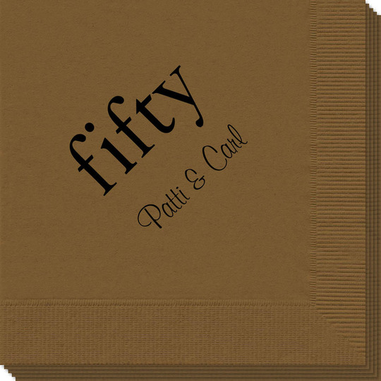 Big Number Fifty Napkins